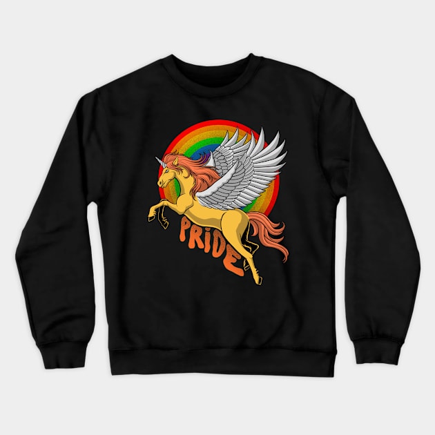 unicorn lgbt Crewneck Sweatshirt by terror machine std